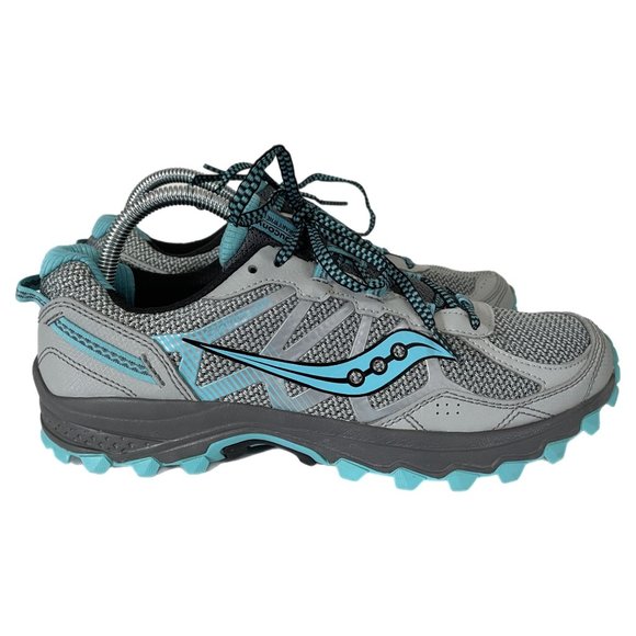 Saucony Excursion TR11 Running Shoe Gray Blue Turquoise S10392-13 Women’s Sz 10 - Picture 3 of 8